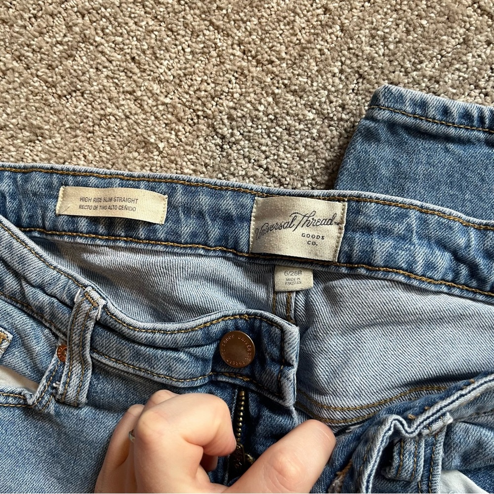 Universal Thread Medium Blue Straight-Leg Jeans - Picture 2 of 4